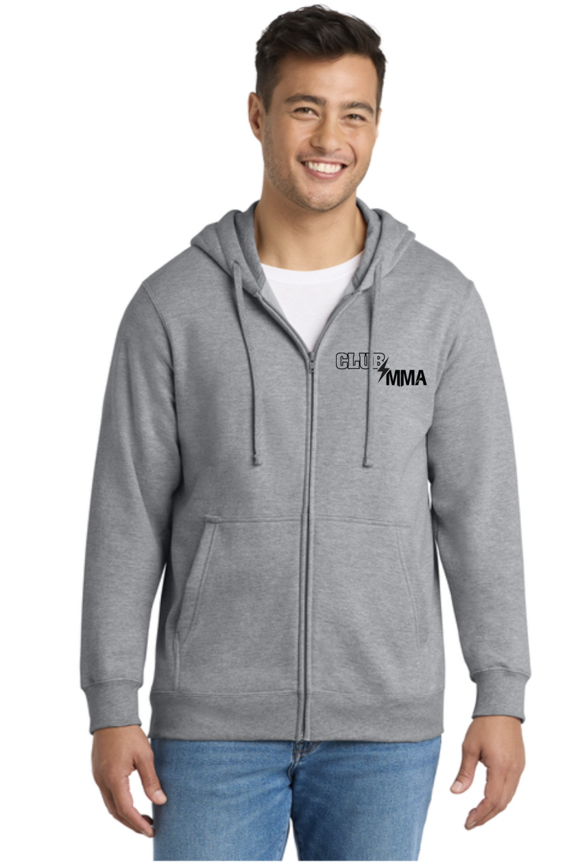 Zip-up Hoodie - Gray/Blue/Pink