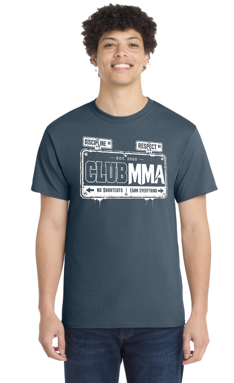 Street Sign Tshirt • Gray/Brown/Blue