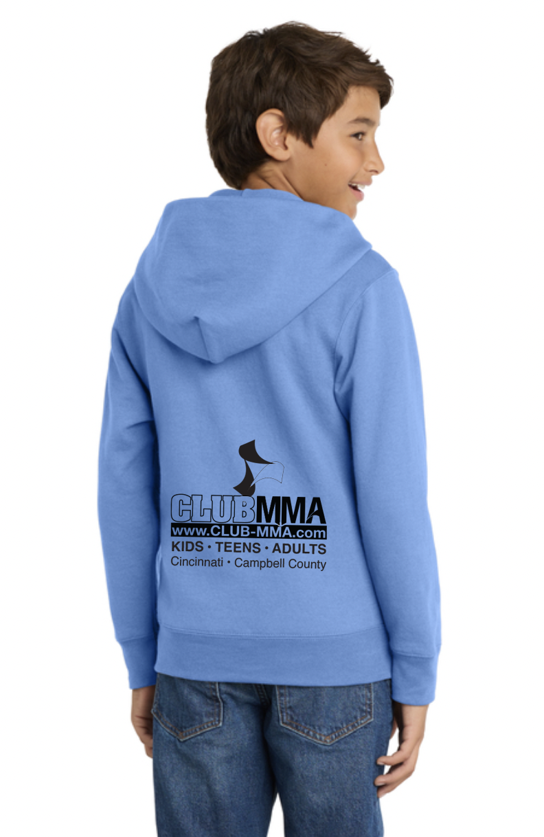 Zip-up Hoodie - Gray/Blue/Pink